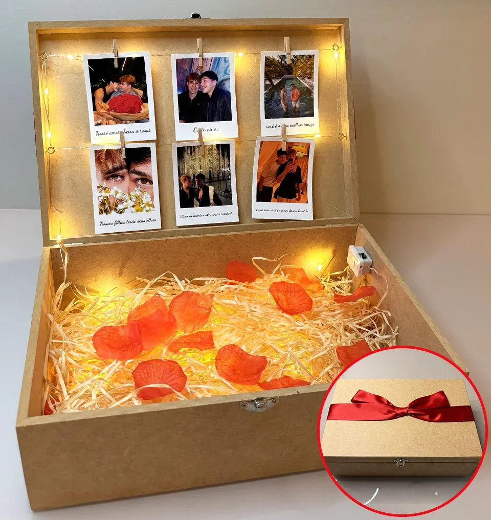 Box Love Polaroid Simples sem Quadro