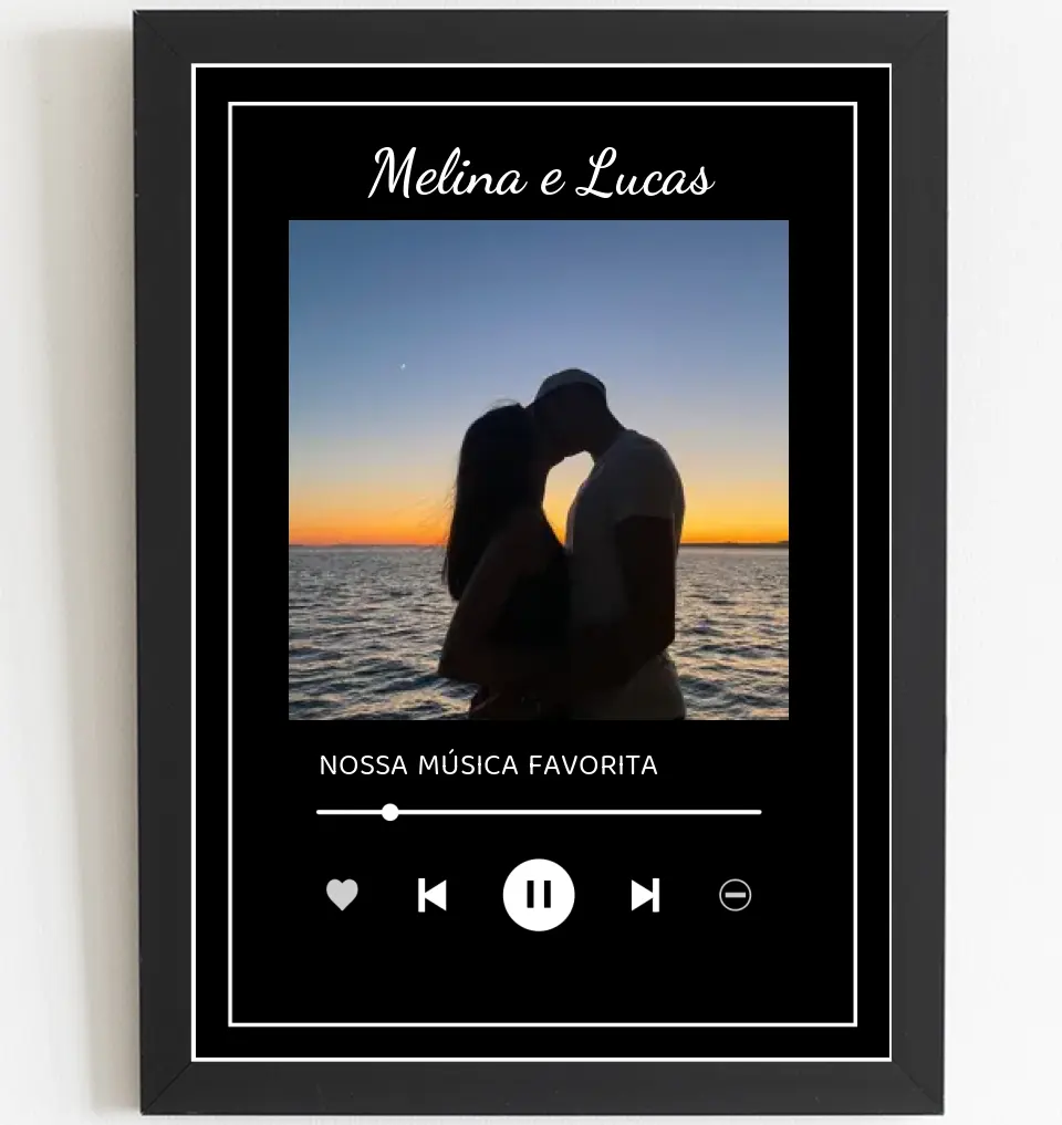 Quadro Spotify Preto