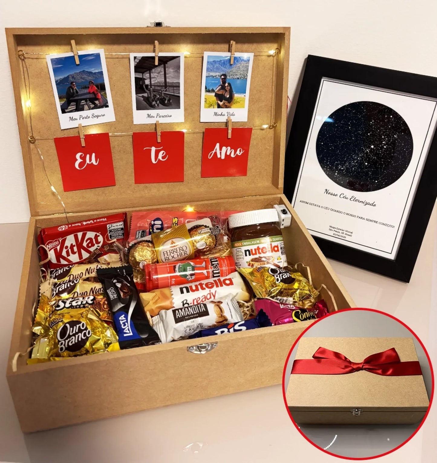 Box Eu te Amo Premium + Quadro